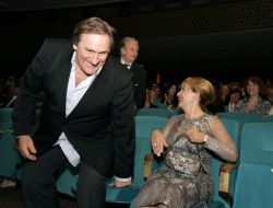 Katerina Yushchenko and Gerard Depardieu