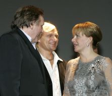Katerina Yushchenko, Oleg Skripka and Gerard Depardieu