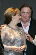 Katerina Yushchenko and Gerard Depardieu