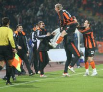 The players of FC ”Shakhter” (Donetsk)