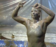 Participant of womanish fights without rules