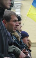 Участники заградительного пикета украинских националистов