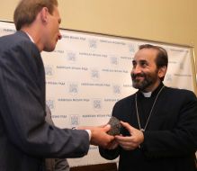 Priest Tadeos Gevorgjan and Sergey Aleksandrov
