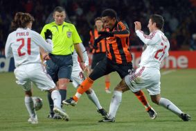 Soccer. FC ”Shakhter” vs. FC ”Milan” (Italy)