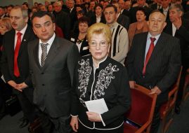 Oleg Zarubinsky, Viktor Boyko and Yekaterina Vashchuk