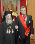 Виктор Ющенко и Патриарх Иерусалимский Теофил ІІІ