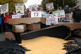 Mourning procession in memory of Holodomor in Ukraine of 1932-1933 in New York