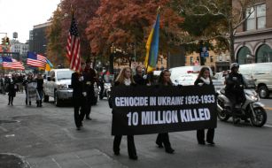 Mourning procession in memory of Holodomor in Ukraine of 1932-1933 in New York
