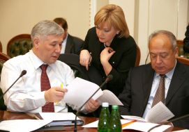 Vladimir Polyachenko, Oksana Bilozir and Yuriy Yekhanurov