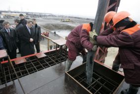 Viktor Yushchenko on a metallurgical plant