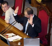 Arseniy Yatsenyuk and Aleksey Zhuravko