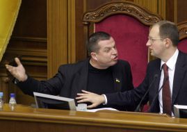 Arseniy Yatsenyuk and Aleksey Zhuravko