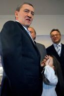 Leonid Chernovetsky with granddaughter Alina