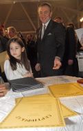 Leonid Chernovetsky with granddaughter Alina
