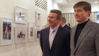 Viktor Korzh and Sergey Bubka