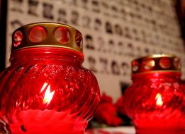 Сandles during funeral service for lost Afgan soldiers