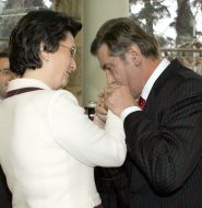 Виктор Ющенко и Нино Бурджанадзе