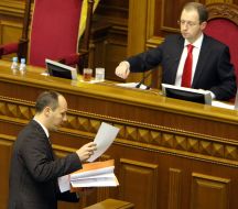 Арсений Яценюк и Андрей Парубий