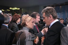 Viktor Yushchenko and Yuliya Timoshenko