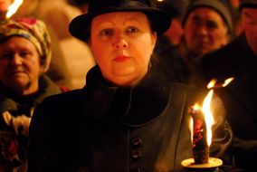 Action ”Stepan Bandera is a national hero”