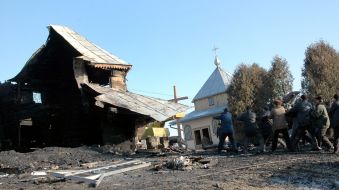 Наслідки пожежі в церкві