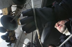 Bell-ringer in Saint Vladimir Cathedral in Kiev