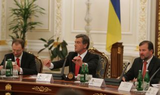 Арсений Яценюк, Виктор Балога и Виктор Ющенко