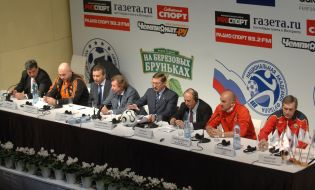 Press-conference in Tel Aviv. Soccer