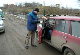Private bridge across the river Sonth Bug