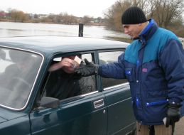 Private bridge across the river Sonth Bug