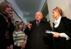 Yuliya Timoshenko in one of students dormitories