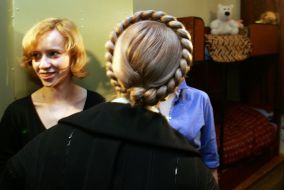 Yuliya Timoshenko in one of students dormitories