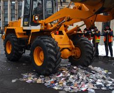 Destroying infringement production