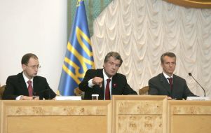Арсений Яценюк, Виктор Ющенко и Валерий Хорошковский