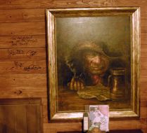 Autographs on a wall