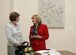 Meeting of Katerina Yushchenko and Eva Luise Köhler