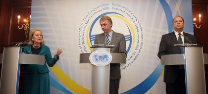 Benita Ferrero-Waldner, Vladimir Ogryzko and Andrej Šter