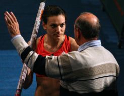 Yelena Isinbayeva and Vitaly Petrov