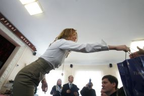 Aleksanra Nikolaenko`s visit to boarding school