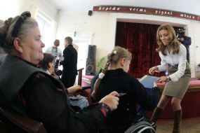 Aleksanra Nikolaenko`s visit to boarding school