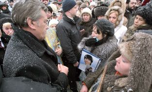 Sanctifying of place of building of Temple in honour of  Icon of Divine Mother «In sorrow and grieving is comfort»