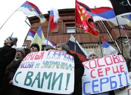 Мітинг проти проголошення незалежності Косово