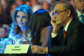 Naomi Campbell, Aleksadnra Nikolayenko and Phil Ruffin