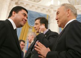 Gurbanguly Berdymuhammedow, Mikhail Saakashvili and Nursultan Nazarbayev
