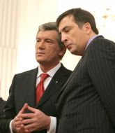 Viktor Yushchenko and Mikhail Saakashvili