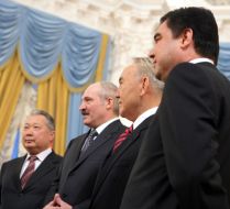 Kurmanbek Bakiev, Aleksandr Lukashenko, Nursultan Nazarbayev and Gurbanguly Berdymuhammedow