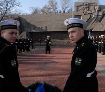 Ceremony of laying-on of flowers