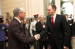 Arseny Yatsenyuk and Herman Van Romp