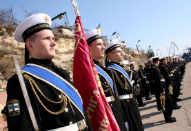 Ukrainian Maritime Forces honor guard