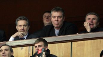 Dmitry Firtash, Aleksandr Volkov and Sergey Bubka